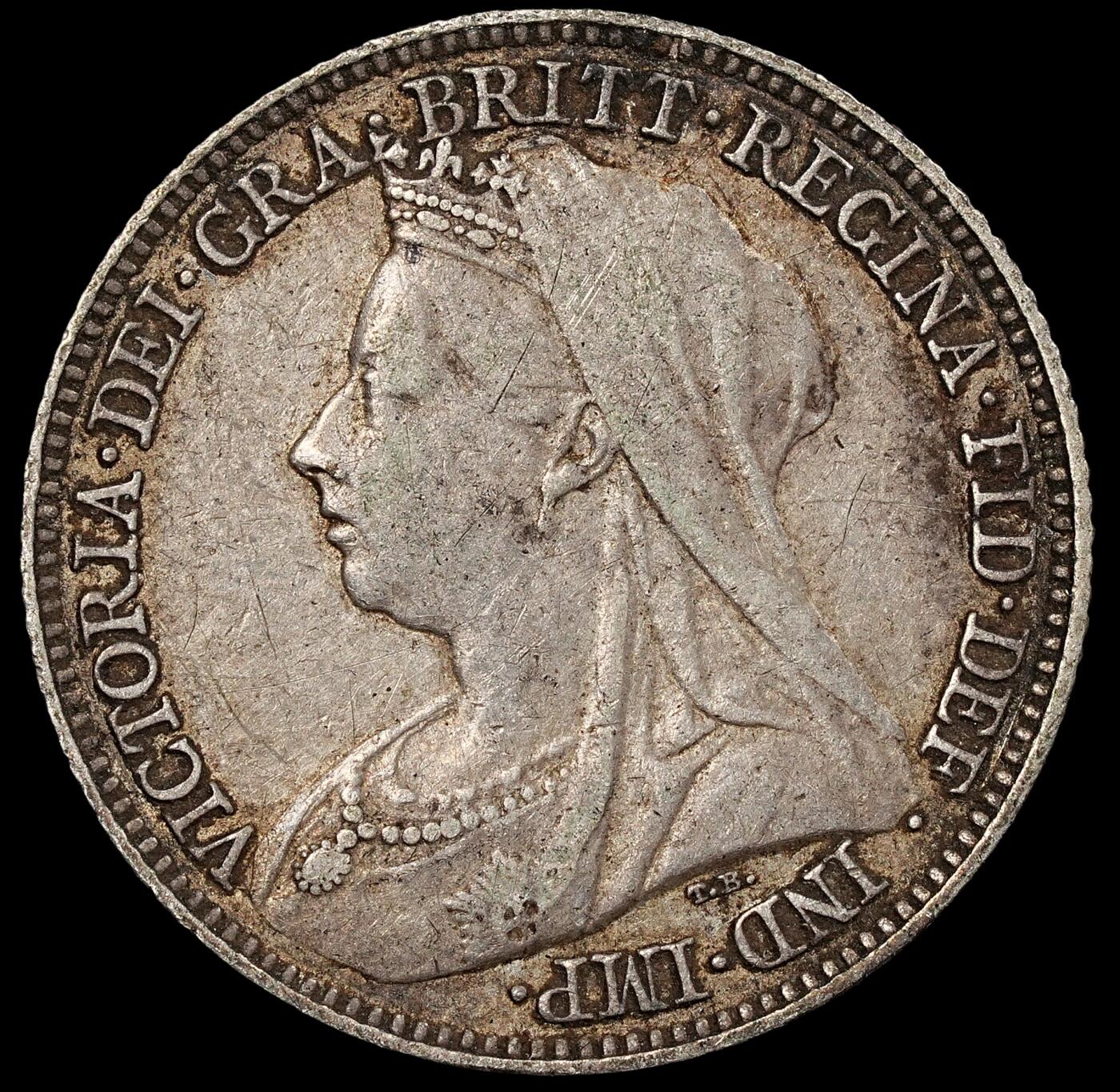 修遠堂世界钱币第九十四期 1897年英国6便士银币