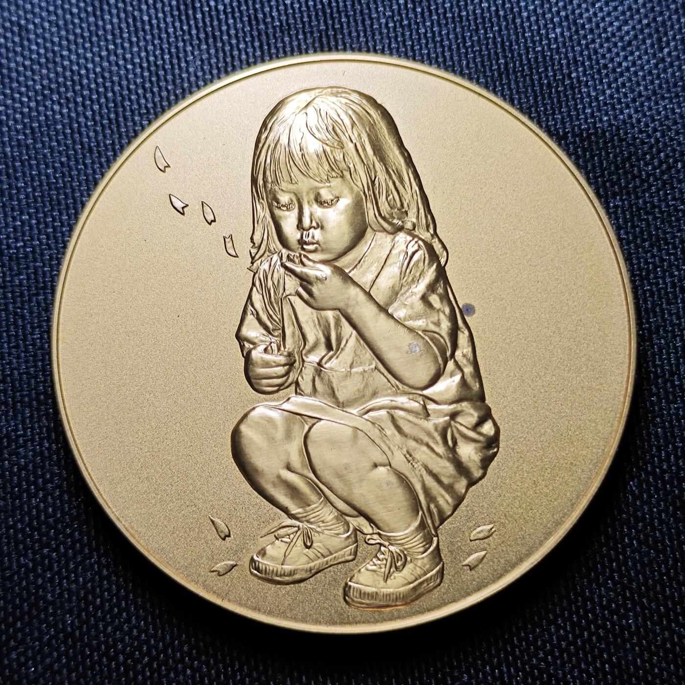 KK钱币收藏小铺 （套币 好品/批量散币 银币）专场  2月预留时间 周末发货    平成3年 日本官方造币厂 樱花大铜章