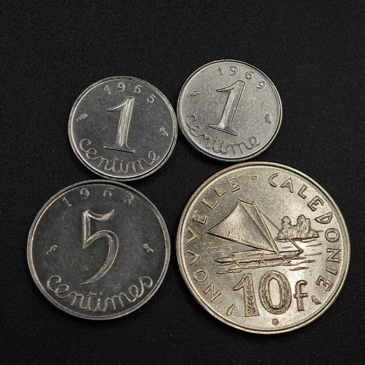 【淘币小摊】实时拍第八百零三拍   散币套币场   满百包邮可预留二周 每周一统一发货   法国喀里多尼亚4枚