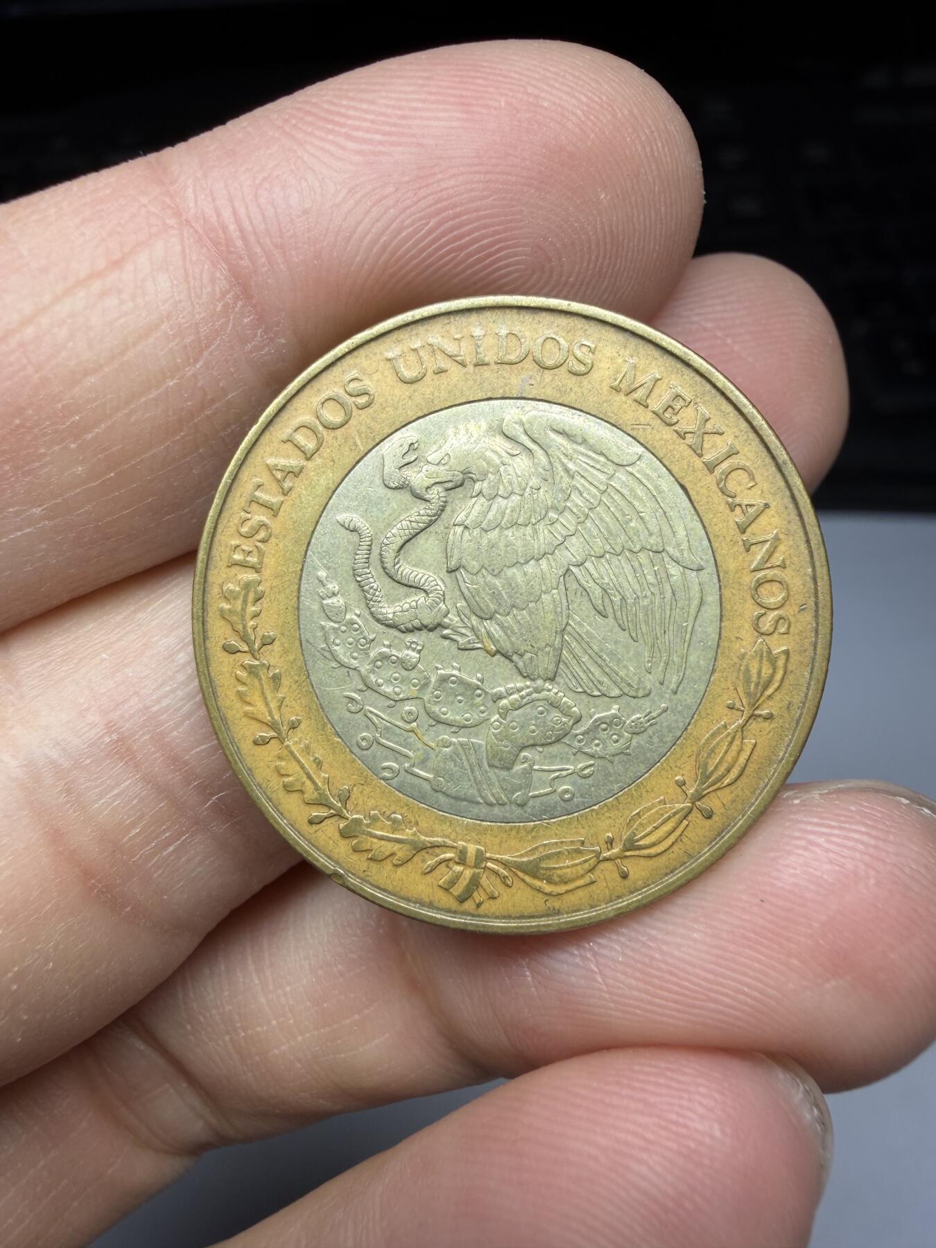 2025年集古藏今外币拍卖第十期-第8场—（总第288拍），可以寄存60天，满160元包邮。 1998年墨西哥10比索