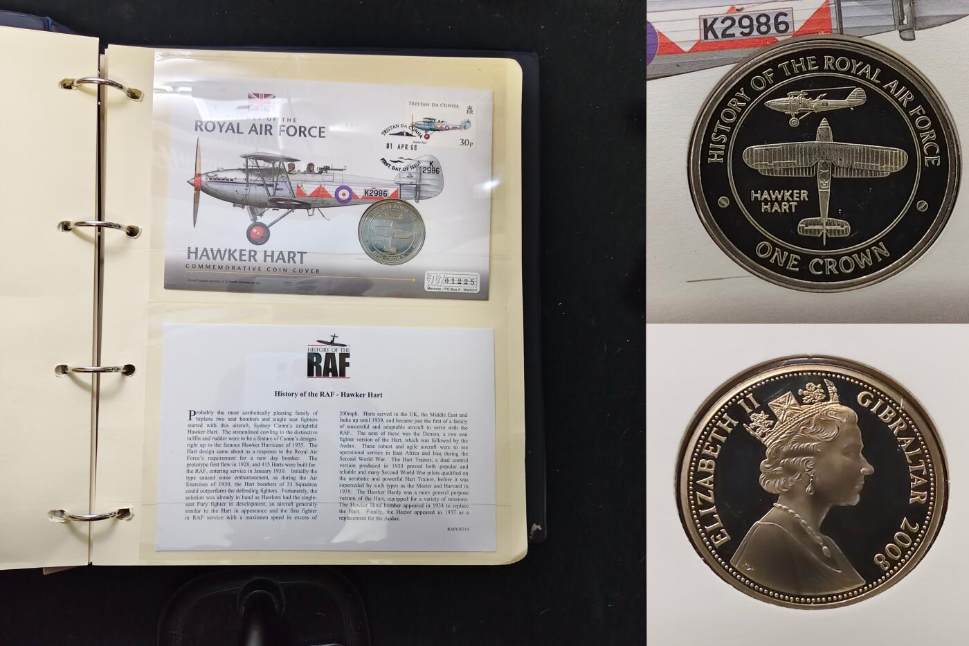 【全场包邮】纯粹捡漏拍479场（免费代拍第16场） 【邮币封】英系各国2007-2008年英国皇家空军历史系列邮币封活页册18页