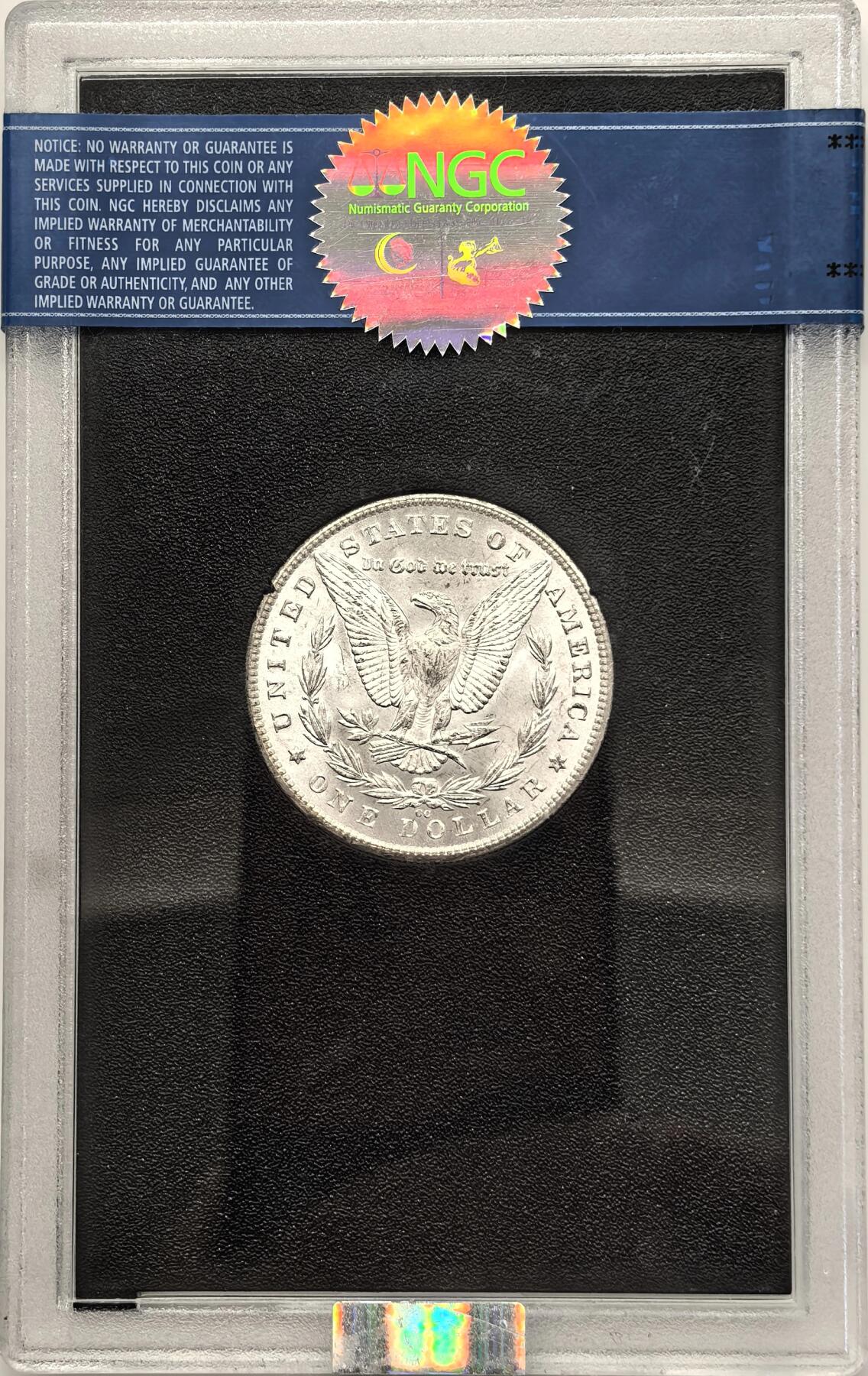 博洋堂藏家专场系列之美国钱币白金之夜专场暨第148期（全场包邮） NGC MS63 美国1880 CC 摩根 卡森厂稀有年份 GSA大封装 麦稀奇首见稀有年份 品相完美 严重低评 底板几尽完美