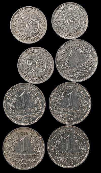 修遠堂世界钱币第九十四期 - 德国旧镍币一组