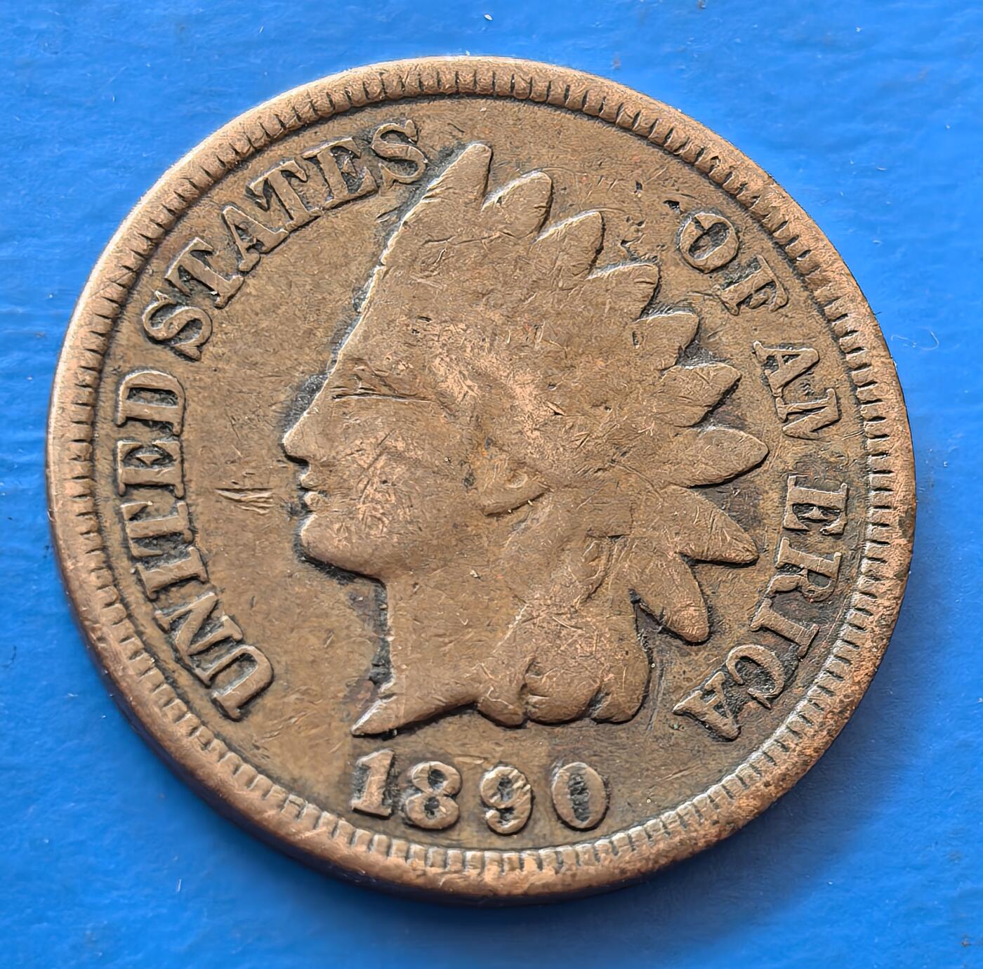 外国优质老铜币银币，未完待续 美国1890年壹分