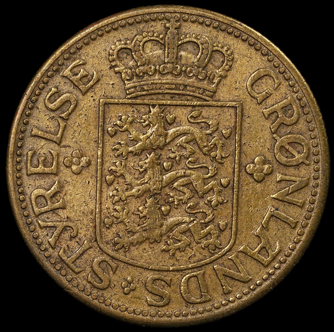 修遠堂世界钱币第九十四期 1944年格陵兰5克朗