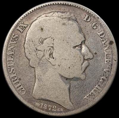 修遠堂世界钱币第九十四期 - 1872年丹麦2 RIGSDALER大银币 27.87g