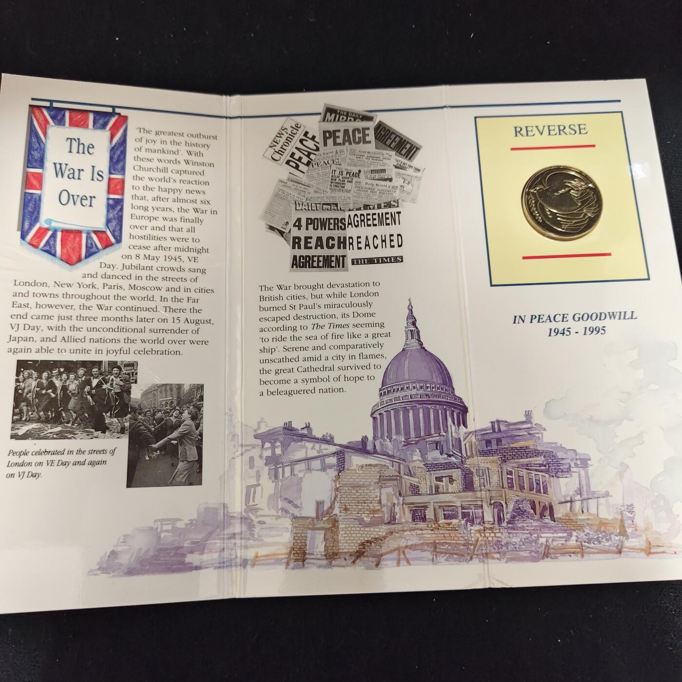 【全场包邮】纯粹捡漏拍480场（免费代拍第17场） 英国1995年2镑二战胜利50周年纪念币