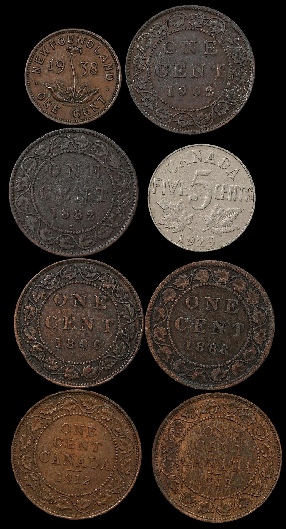 修遠堂世界钱币第九十四期 加拿大旧钱币一组