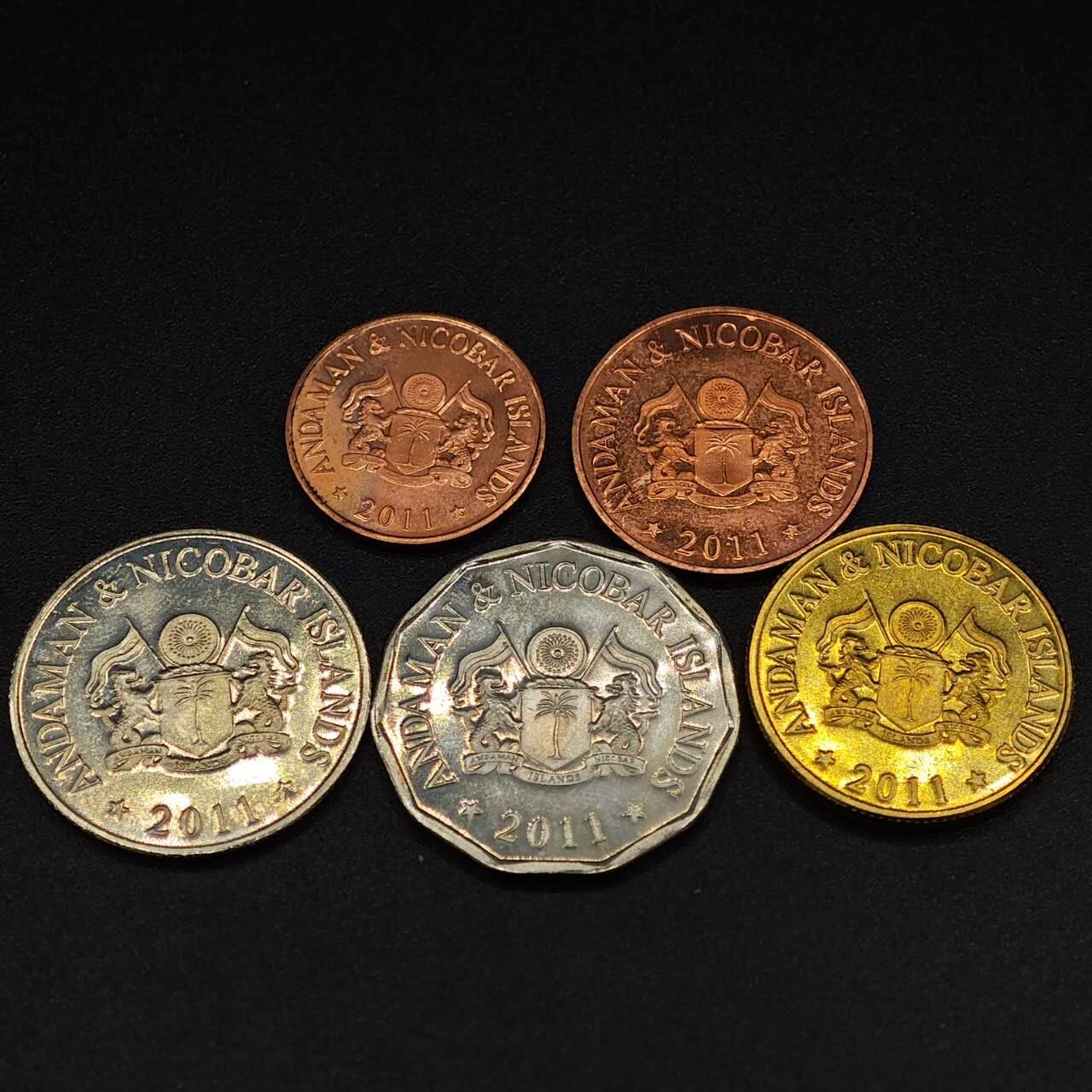 【淘币小摊】实时拍第八百零三拍   散币套币场   满百包邮可预留二周 每周一统一发货   安达曼2011年动物5枚