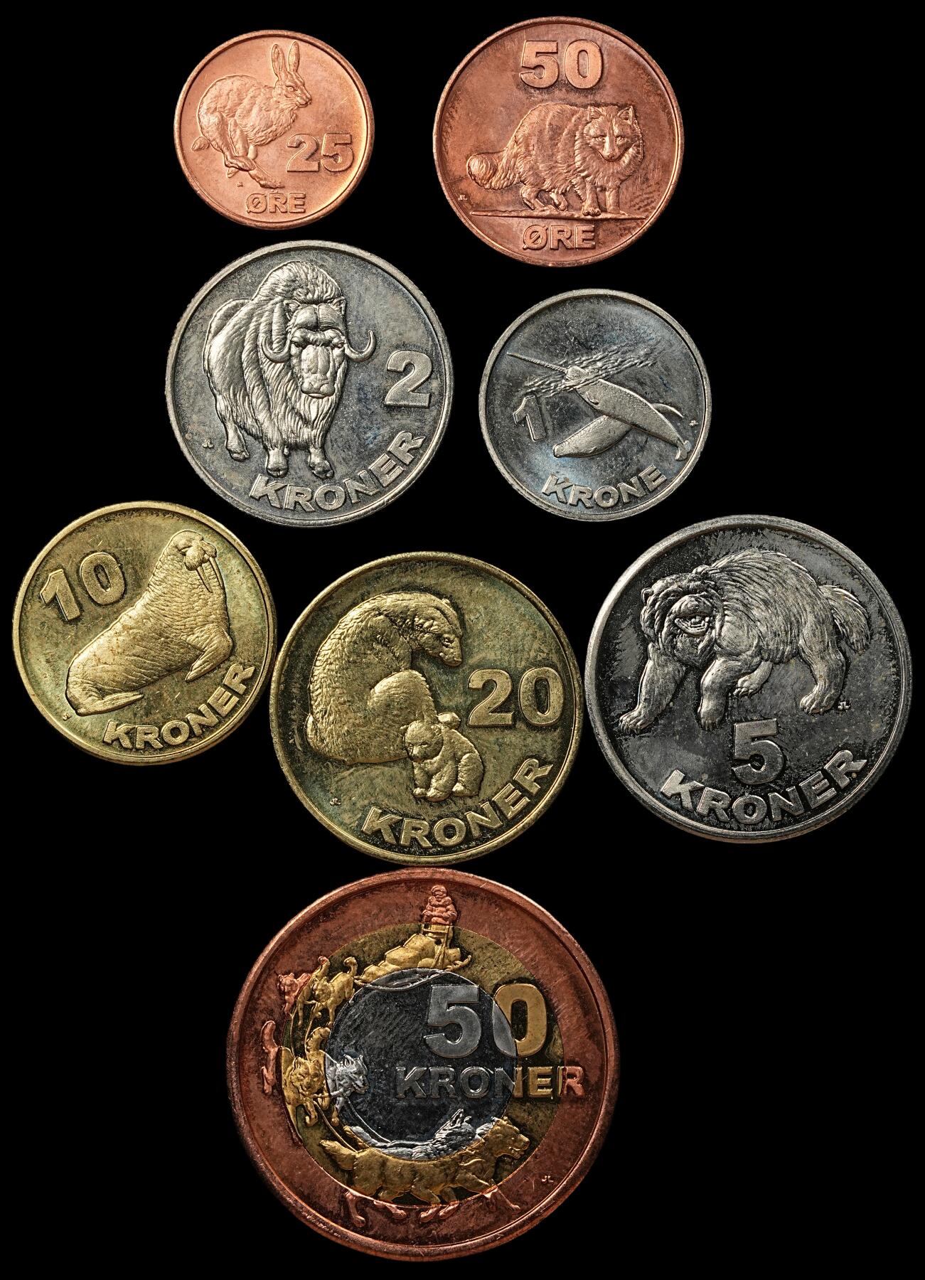 修遠堂世界钱币第九十四期 2010年格陵兰戏做样币全套PROVO 完全未流通 稀少