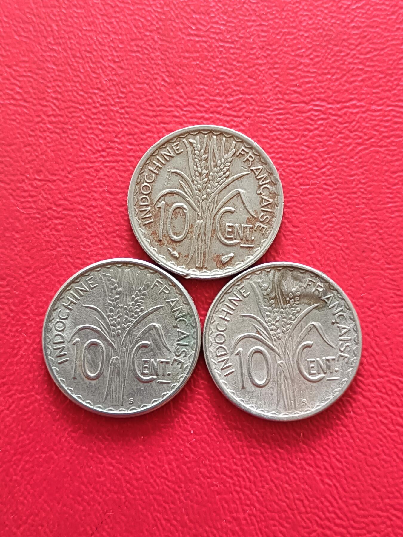 【云涧收藏】第八十场 法属印支1939/41年10分3枚
