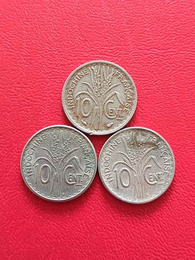 【云涧收藏】第八十场 - 法属印支1939/41年10分3枚