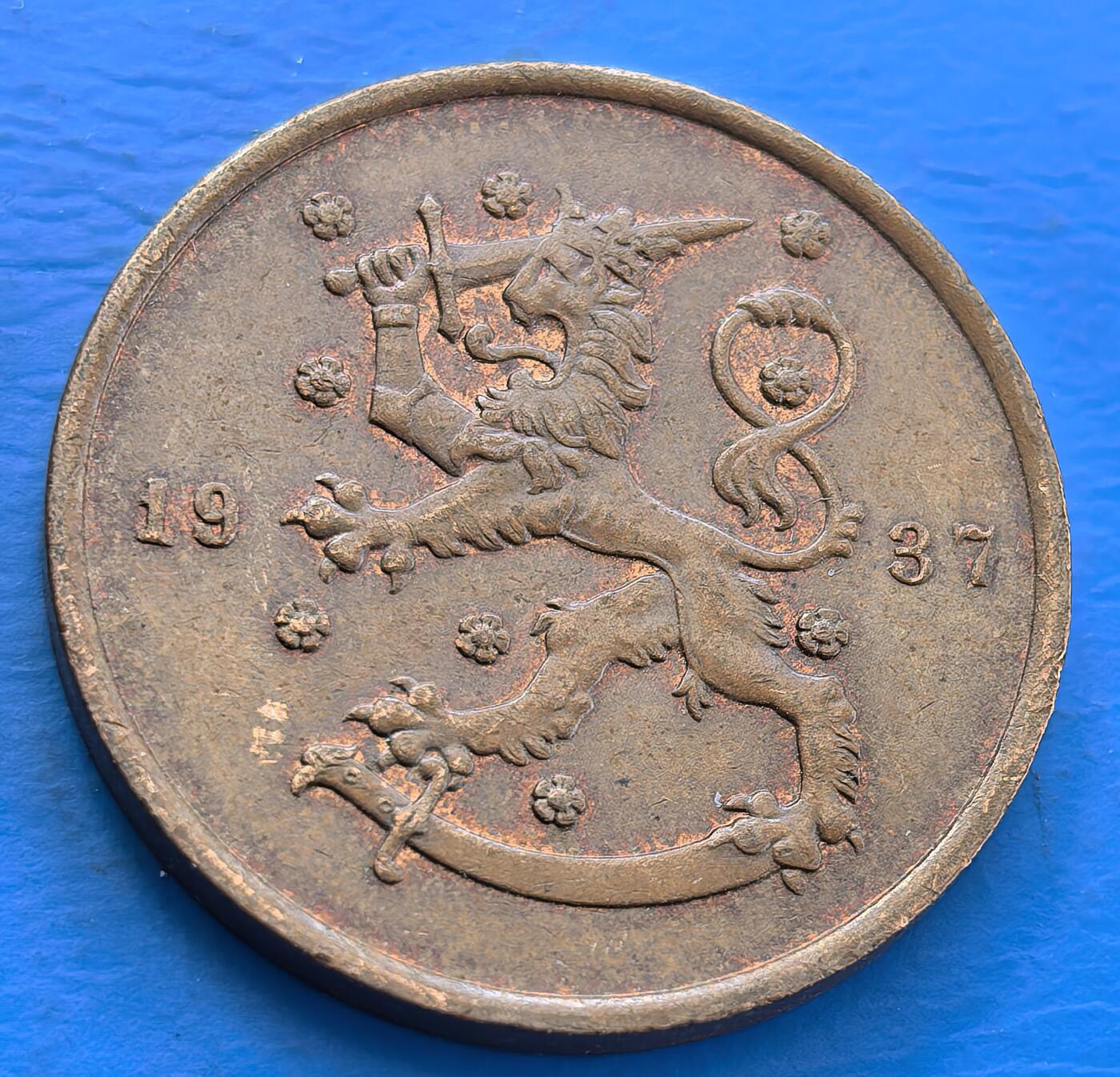 外国优质老铜币银币，未完待续 芬兰1937年10芬尼