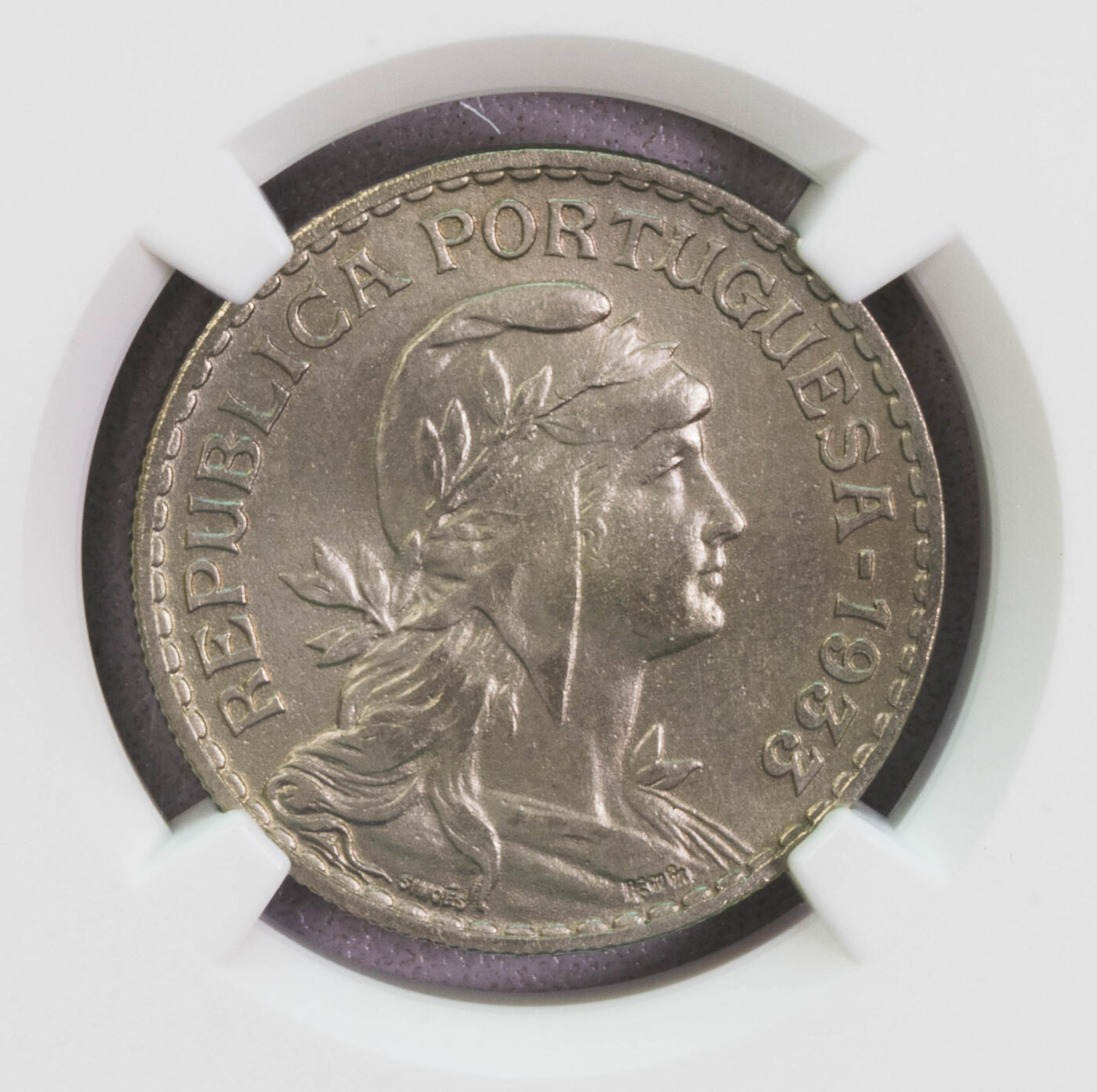 NGC-UNCD 1933葡属几内亚1埃斯库多镍币