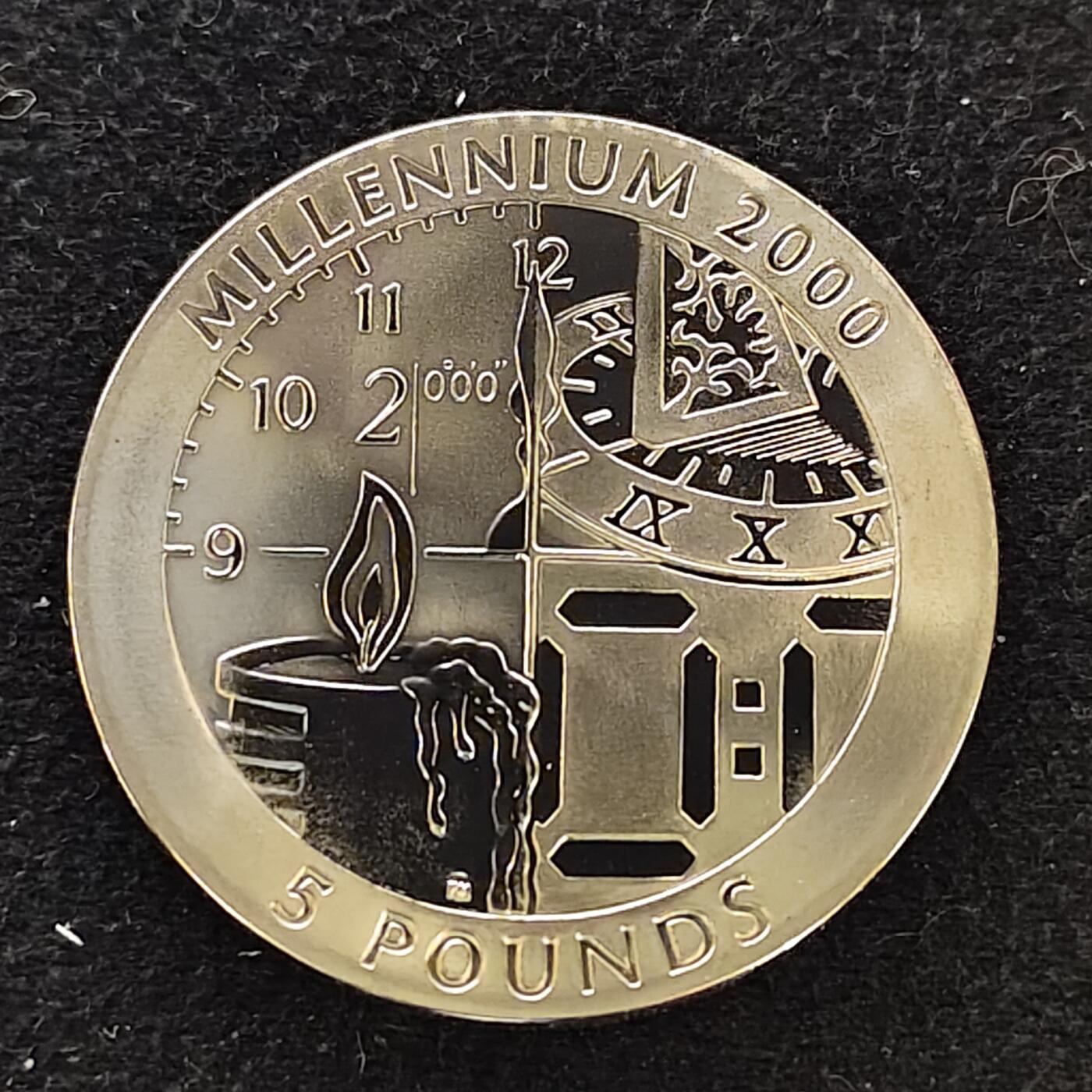 【全场包邮】纯粹捡漏拍483场（免费代拍第20场） 【钛币】直布罗陀1995年5镑千禧年钛金属精制纪念币