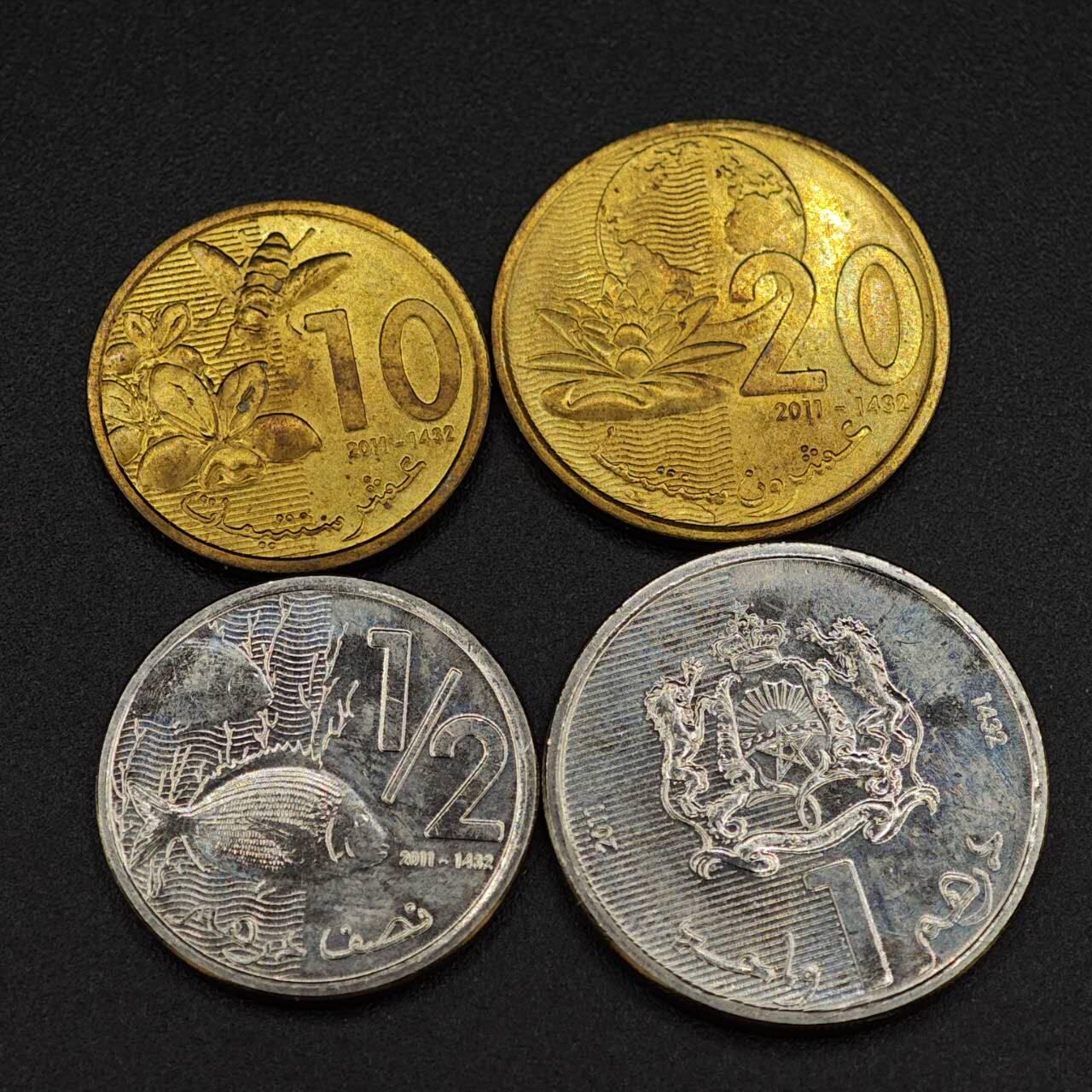 【淘币小摊】实时拍第八百零三拍   散币套币场   满百包邮可预留二周 每周一统一发货   突尼斯2011年4枚