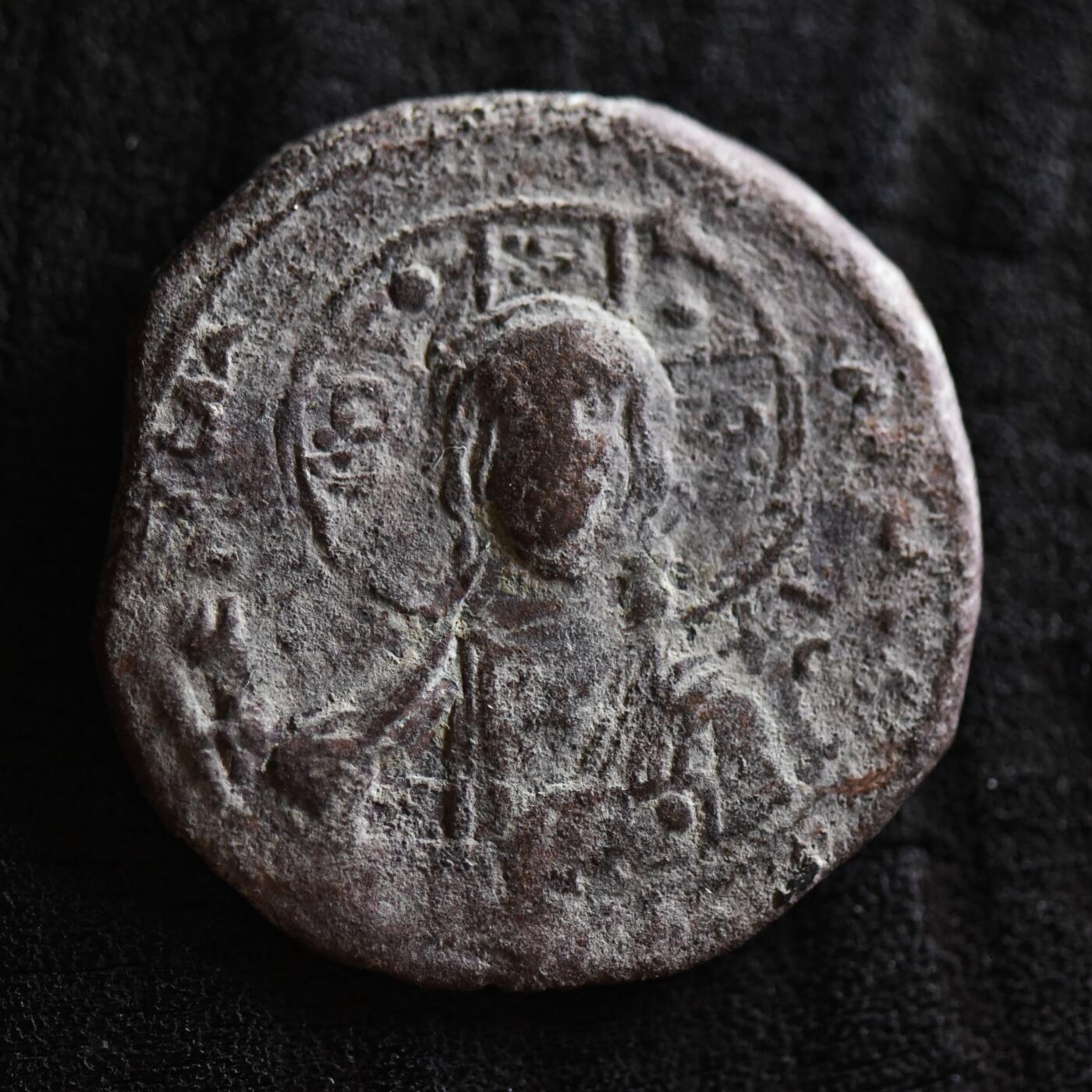 【良泉】第42期【自动场】12月4日晚19.30点开拍！99枚域外古代钱币专场  【藏家出品A】公元1028-1034年【拜占庭】罗曼努斯三世，B类无名富力大铜币，10.4克