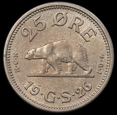修遠堂世界钱币第九十四期 - 1926年格陵兰25欧尔