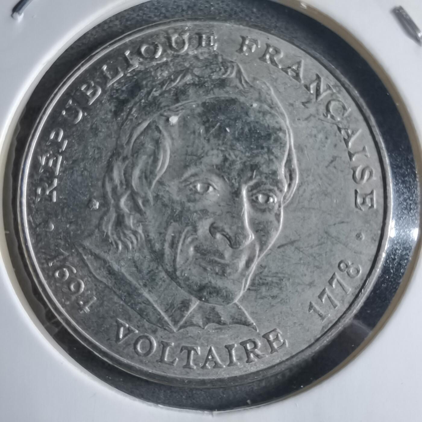 沼泽如烟--第910场 法国1994年5法郎纪念币