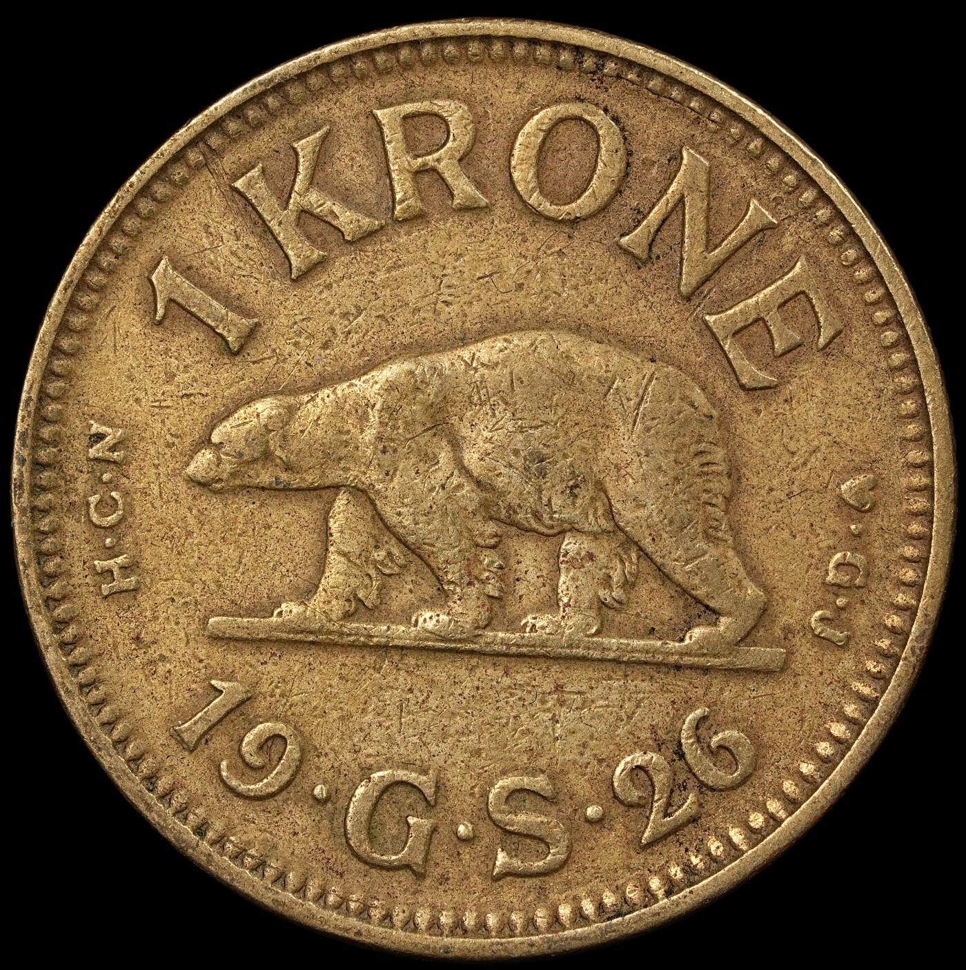 修遠堂世界钱币第九十四期 1926年格陵兰1克朗