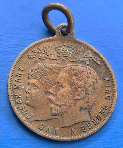 外国优质老铜币银币，未完待续 - 乔治五世1911年登基纪念章