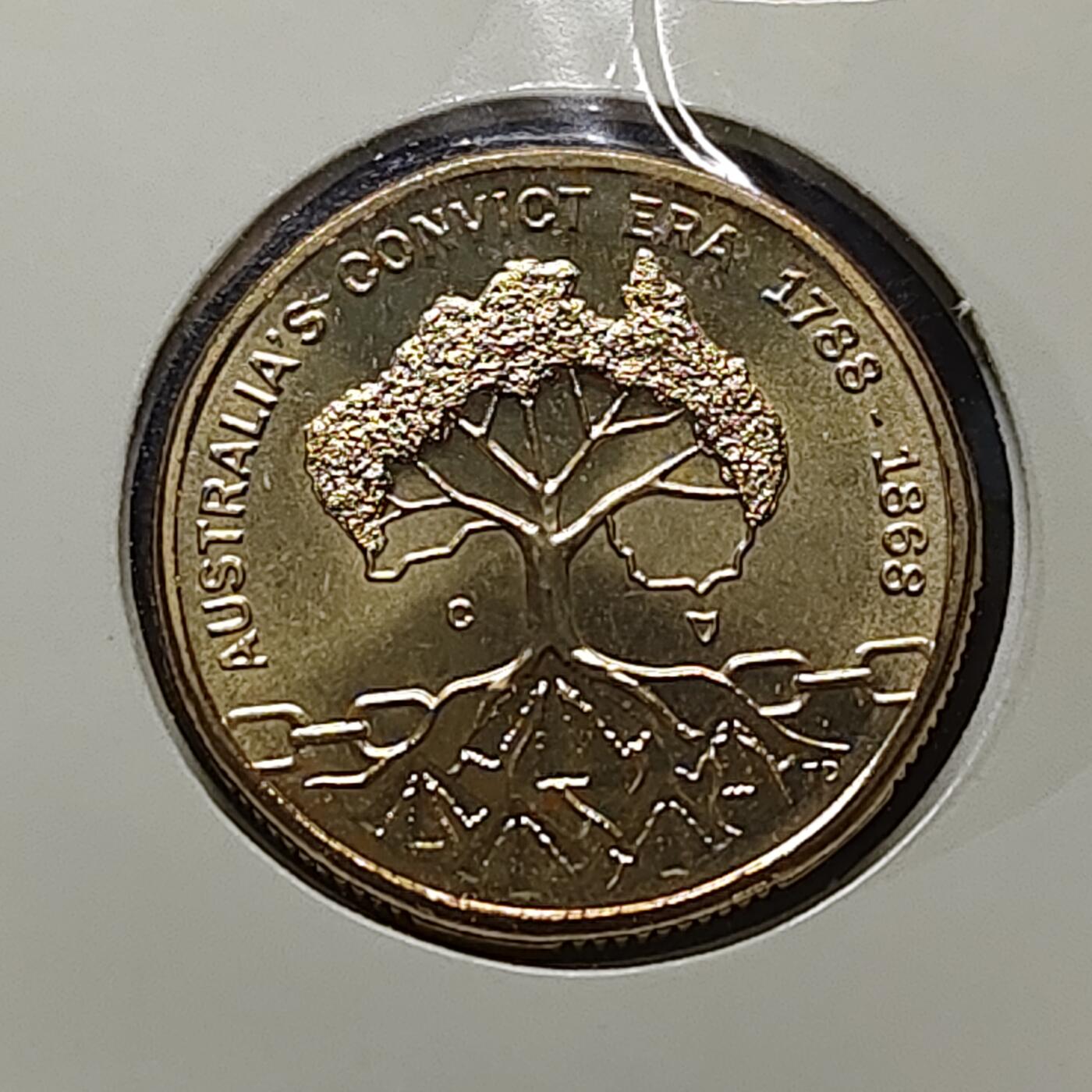 【全场包邮】纯粹捡漏拍480场（免费代拍第17场） 澳大利亚2018年1元历史上的澳大利亚流放犯时代（1788-1868年）官方卡装纪念币