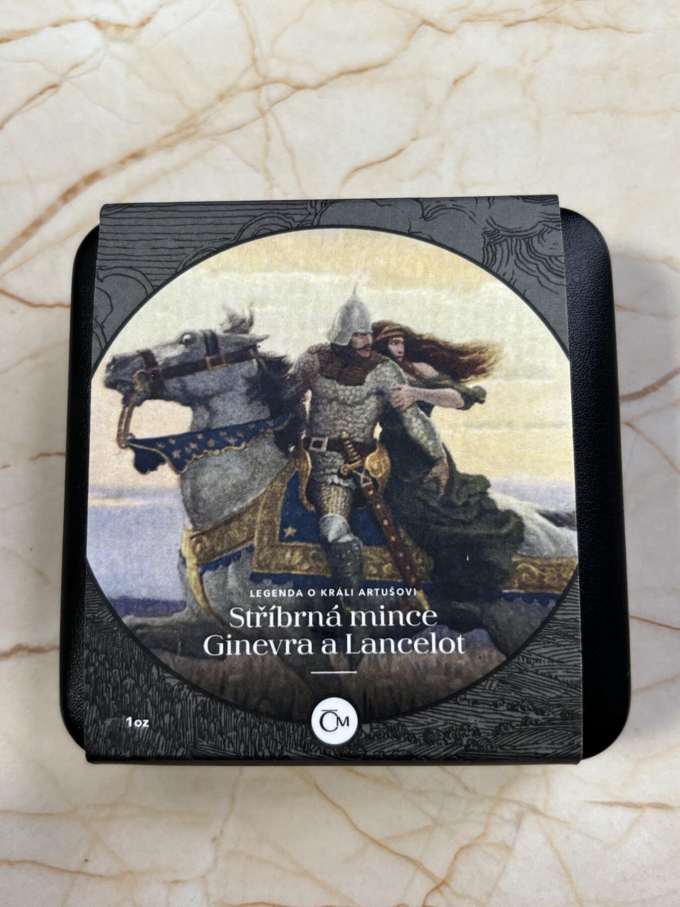 第182期拍卖 纽埃2021年兰斯洛特和吉尼维尔亚瑟王传奇纪念银币，999银，发行1000枚