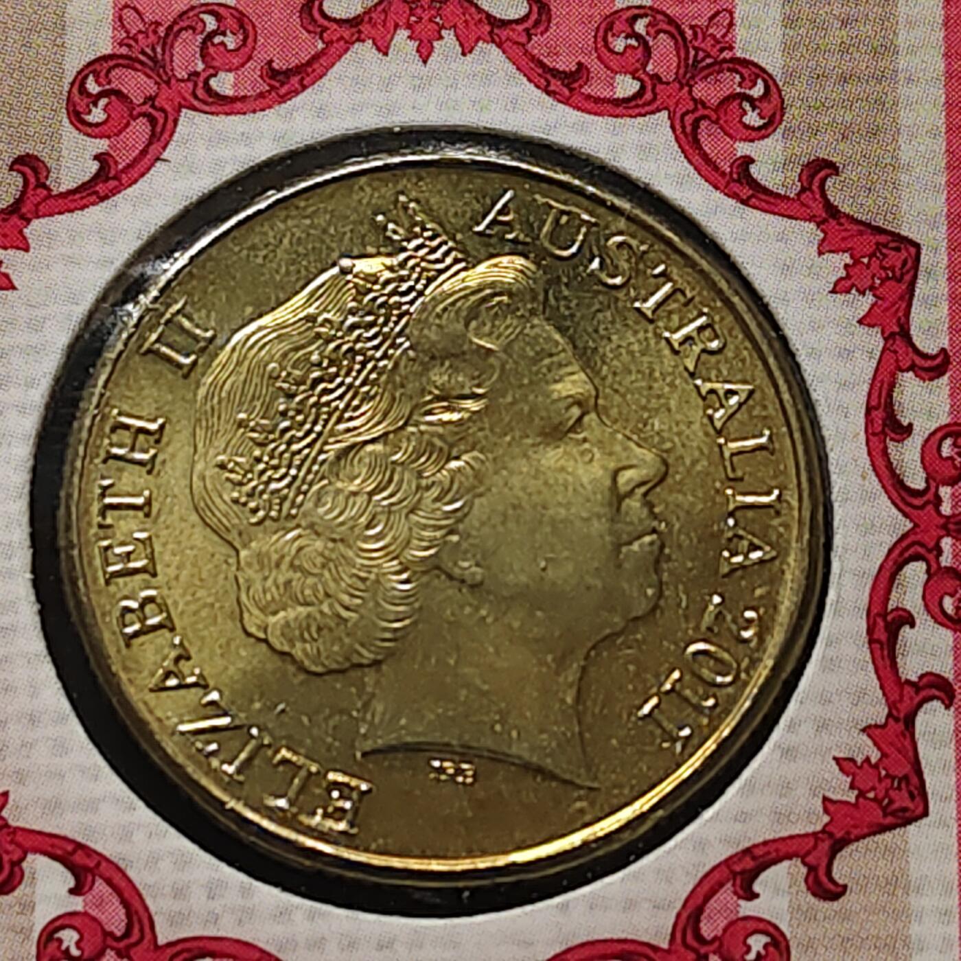 【全场包邮】纯粹捡漏拍480场（免费代拍第17场） 澳大利亚2011年1元复刻绵羊1先令图案（1938-1963年期间发行）官方卡装纪念币