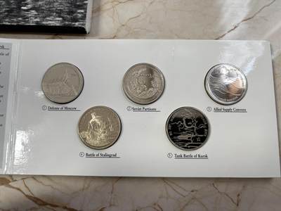 第182期拍卖 - 俄罗斯1995年第二次世界大战纪念币10枚套卡册