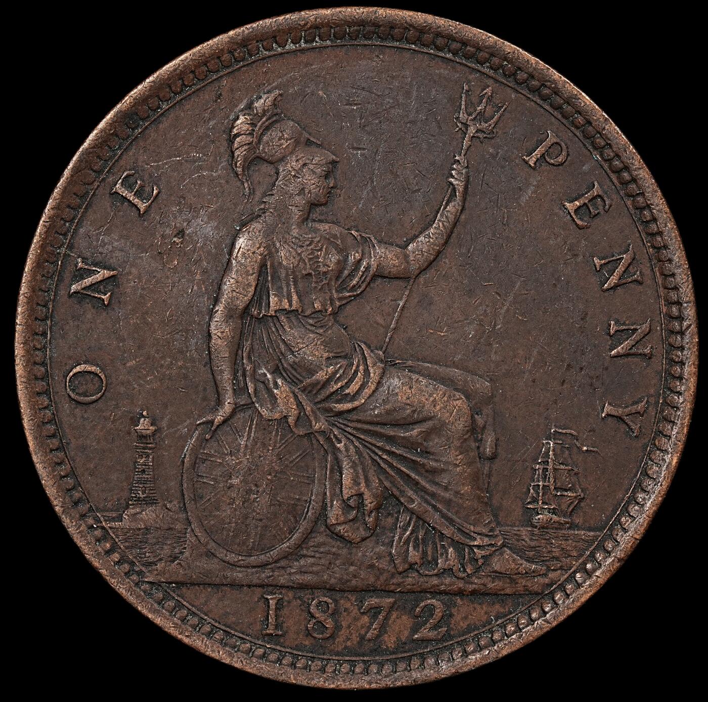 修遠堂世界钱币第九十四期 1872年英国1便士铜币