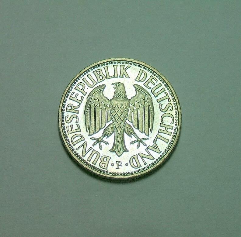 联邦德国1965年F版1马克 精制PROOF版 发行量仅80枚