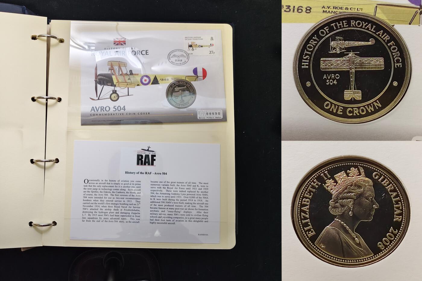 【全场包邮】纯粹捡漏拍479场（免费代拍第16场） 【邮币封】英系各国2007-2008年英国皇家空军历史系列邮币封活页册18页