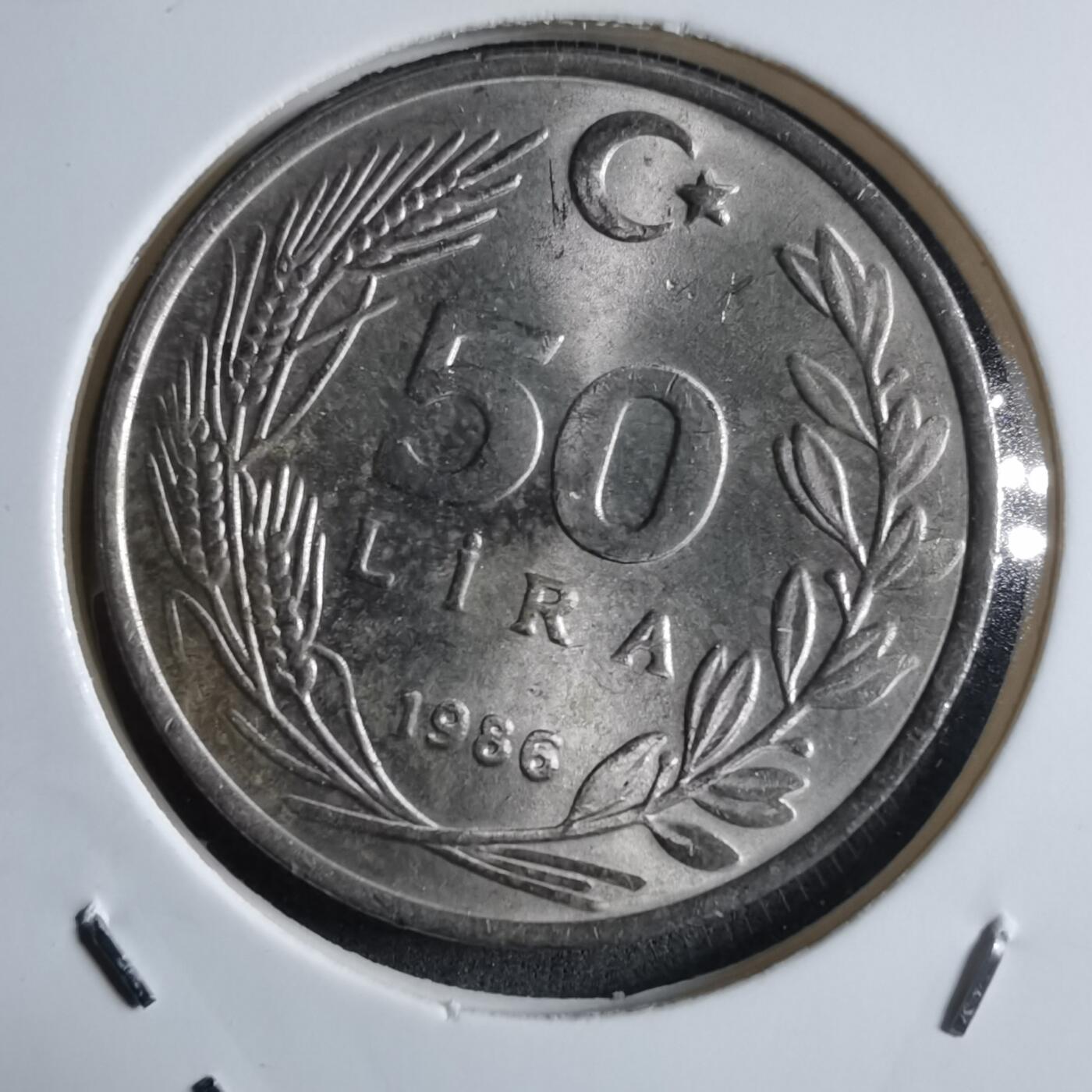 沼泽如烟--第910场 土耳其1986年50里拉