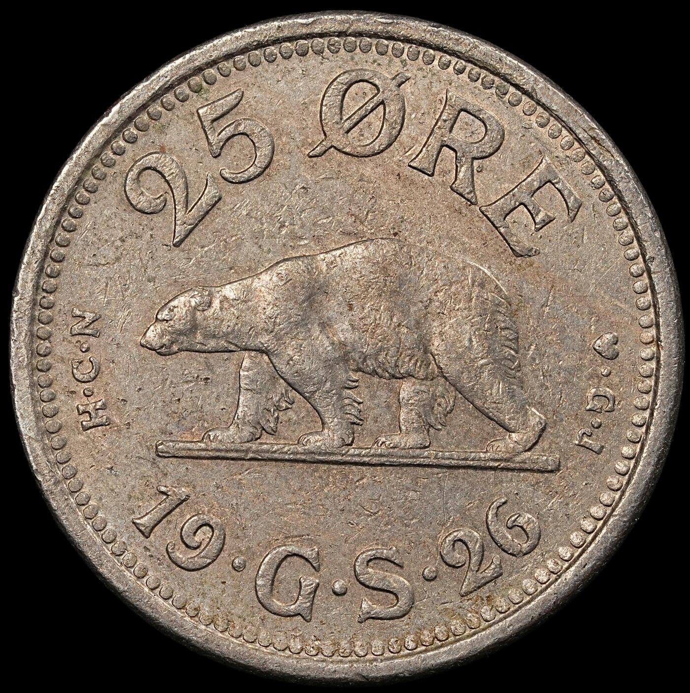 修遠堂世界钱币第九十四期 1926年格陵兰25欧尔