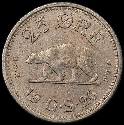 修遠堂世界钱币第九十四期 - 1926年格陵兰25欧尔