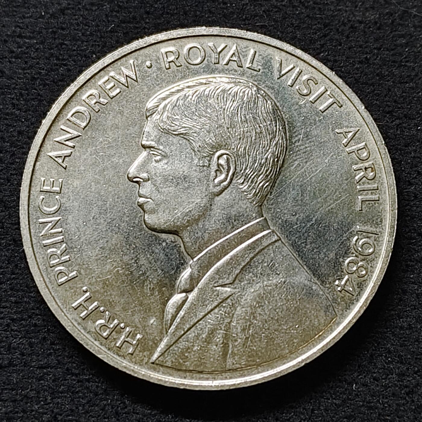 【全场包邮】纯粹捡漏拍480场（免费代拍第17场） 阿松森群岛1984年50便士安德鲁王子皇家访问克朗型纪念币