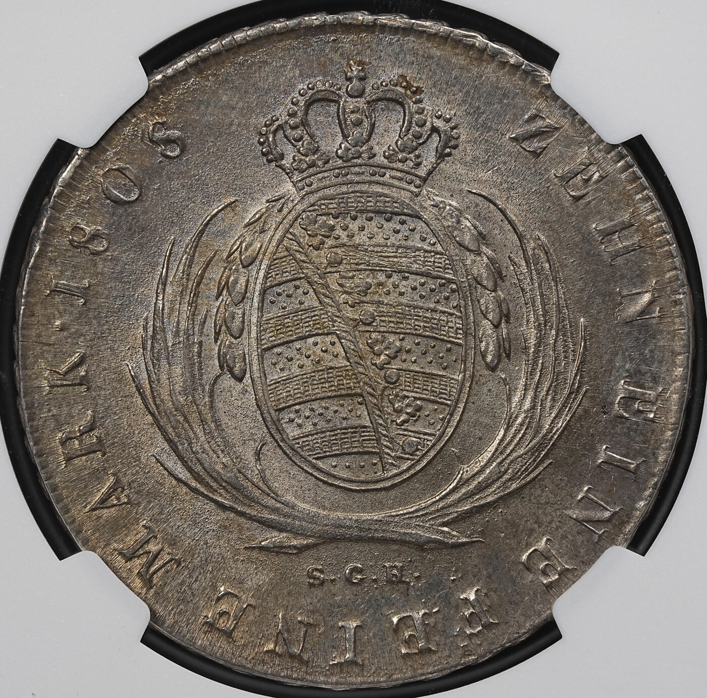 修遠堂世界钱币第九十四期 NGC MS63 1808年萨克森1泰勒大银币