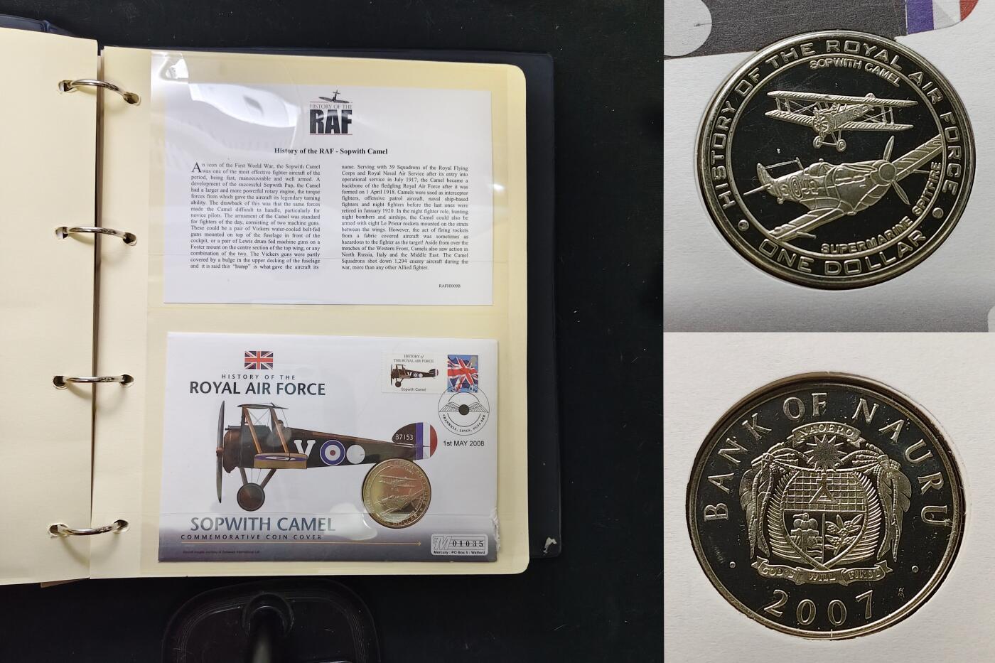 【全场包邮】纯粹捡漏拍479场（免费代拍第16场） 【邮币封】英系各国2007-2008年英国皇家空军历史系列邮币封活页册18页