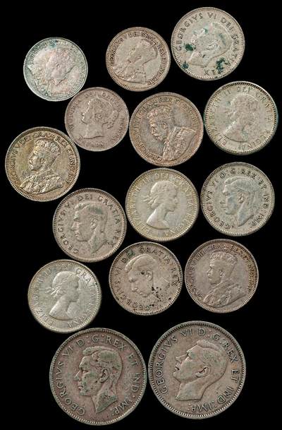 修遠堂世界钱币第九十四期 - 加拿大旧银币一组 38.18g，含银80%