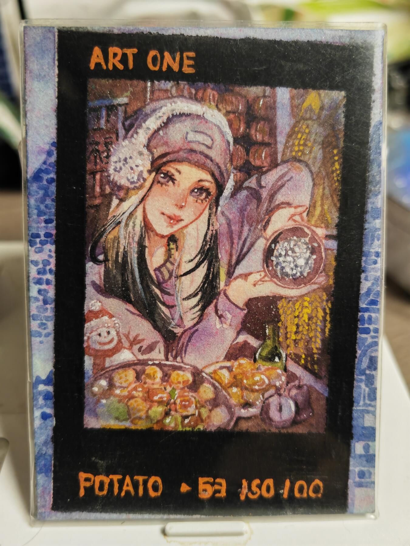 阳大大卡牌拍卖第84期（持续收拍品，周六晚上九点截拍，进群福利早知道） 【手绘卡】画师麻辣土豆 东北锅包肉 手绘卡