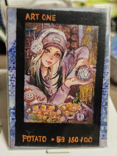 阳大大卡牌拍卖第84期（持续收拍品，周六晚上九点截拍，进群福利早知道） - 【手绘卡】画师麻辣土豆 东北锅包肉 手绘卡