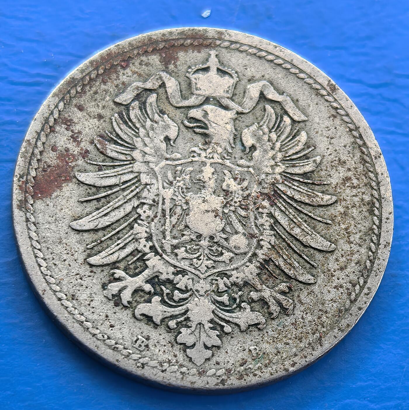 外国优质老铜币银币，未完待续 德国1876年10芬尼B版