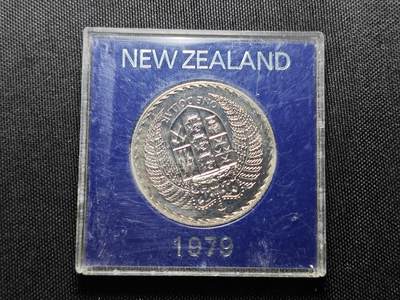 KK钱币收藏小铺 （套币 好品/批量散币 银币）专场  2月预留时间 周末发货 -  1979新西兰1元克朗形纪念币
