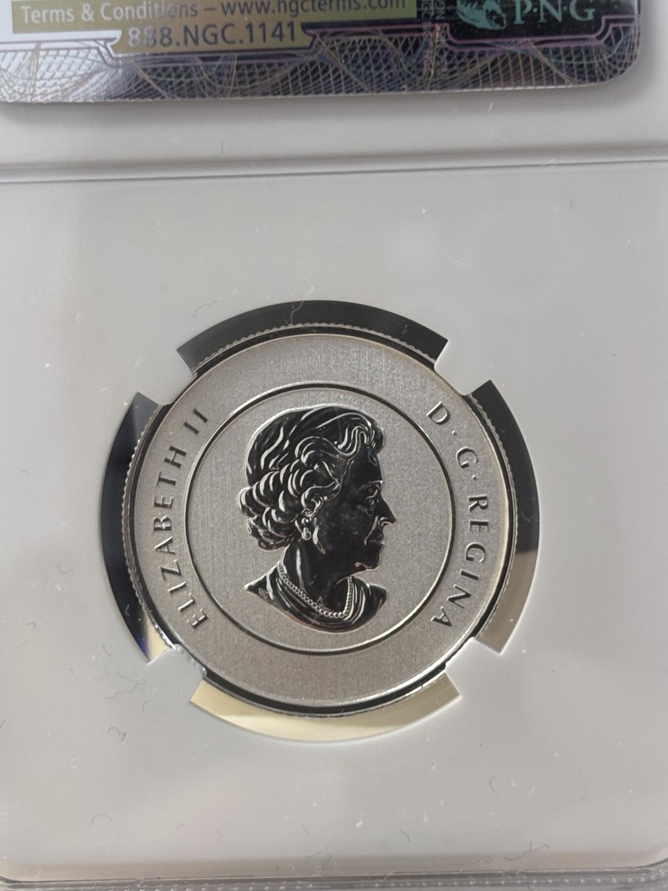 第182期拍卖 加拿大2012年20换20系列枫叶银币NGC-SP69，1/4盎司，9999银