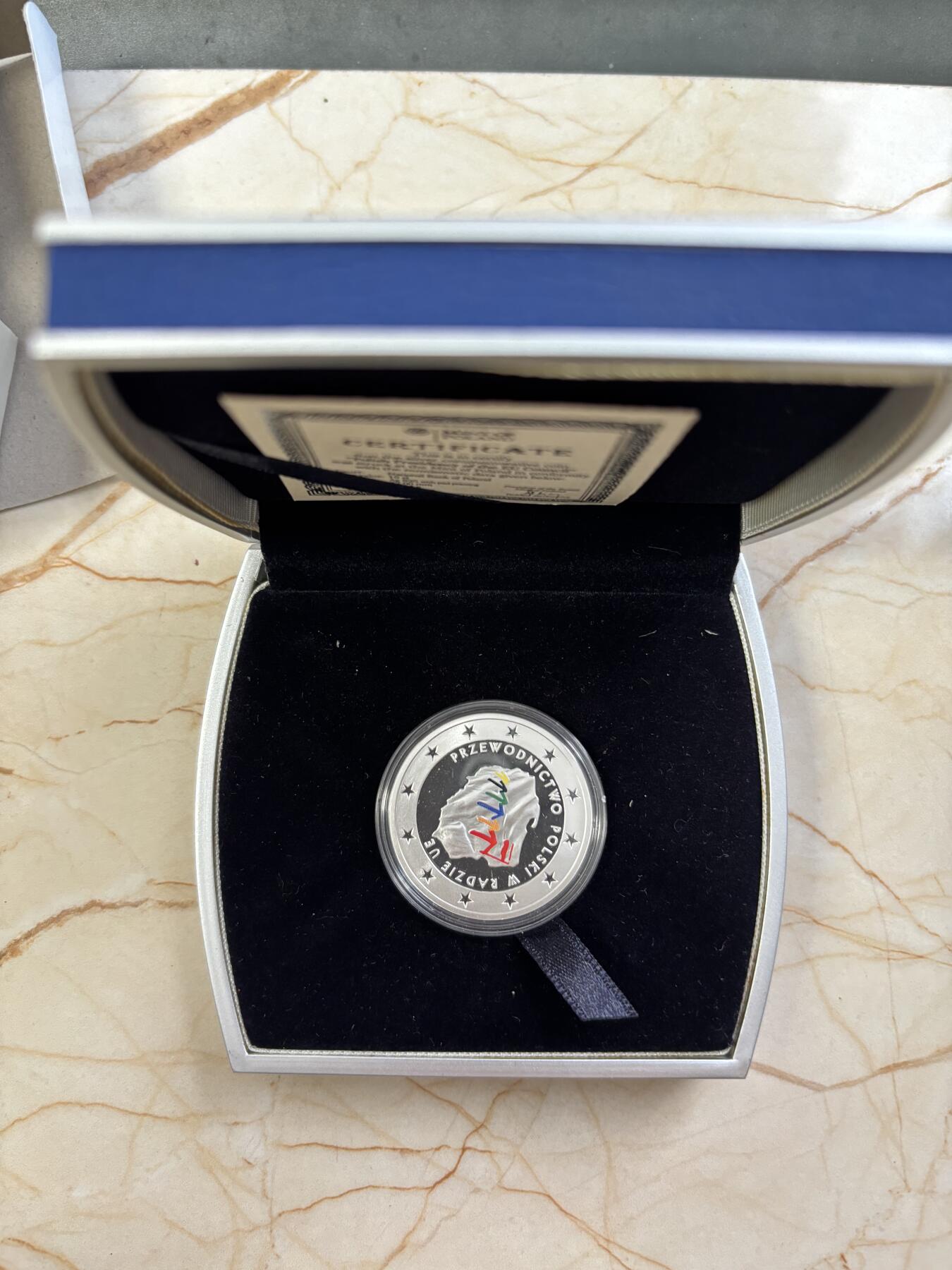 第182期拍卖 波兰2011年担任欧洲联盟理事会轮值主席纪念银币，925银，14.14克，发行50000枚