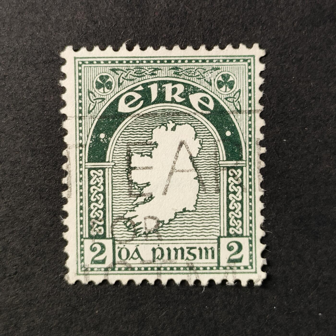 嘉禾收藏    【第386期】            无佣金、可寄存、满30元包邮 爱尔兰邮票，1922年国家象征·地图邮票