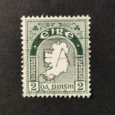 嘉禾收藏    【第386期】            无佣金、可寄存、满30元包邮 - 爱尔兰邮票，1922年国家象征·地图邮票