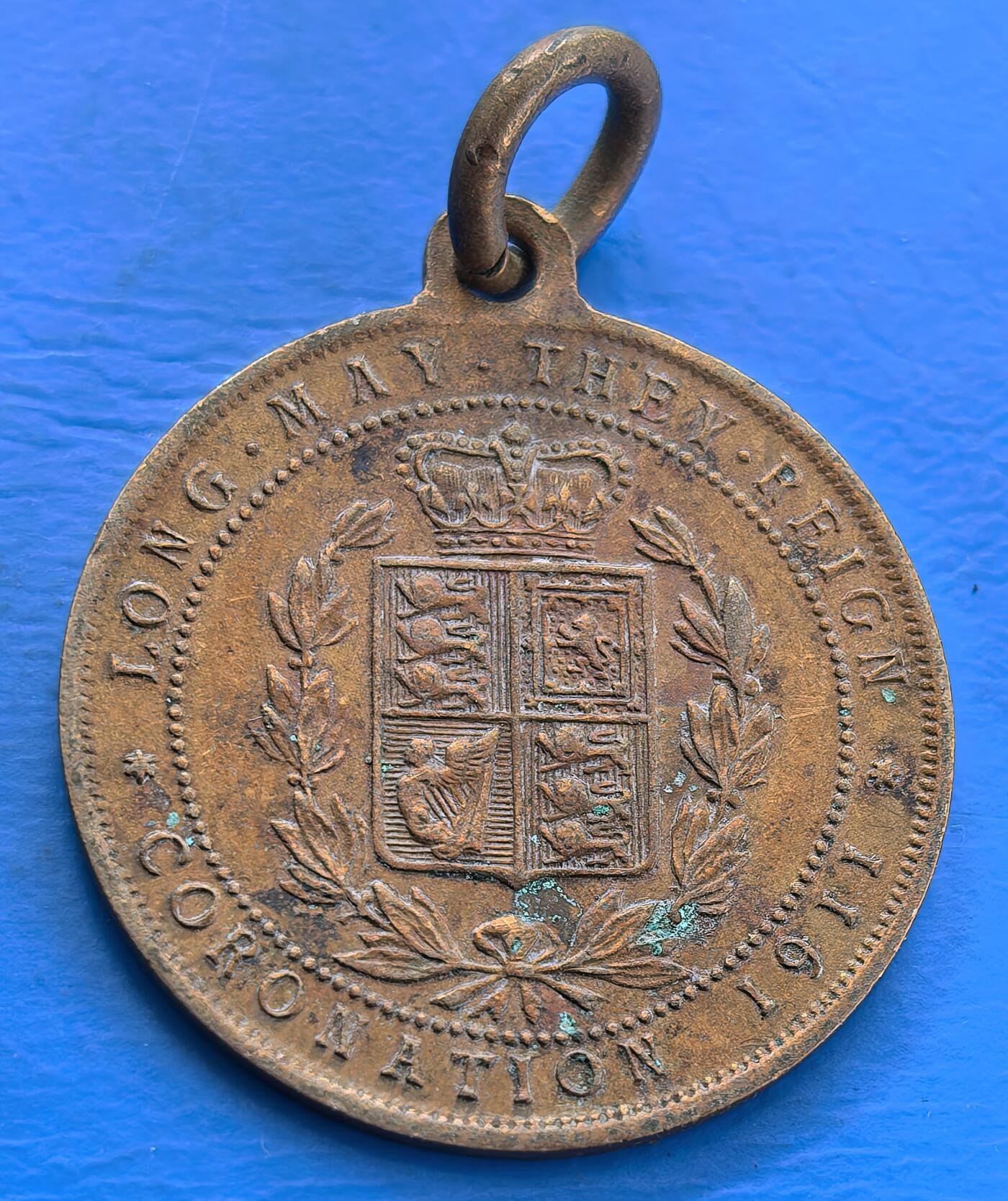 外国优质老铜币银币，未完待续 乔治五世1911年登基纪念章