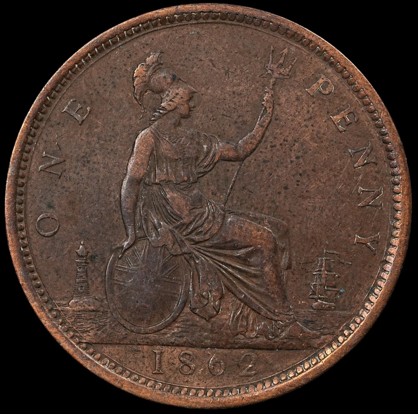 修遠堂世界钱币第九十四期 1862年英国1便士铜币