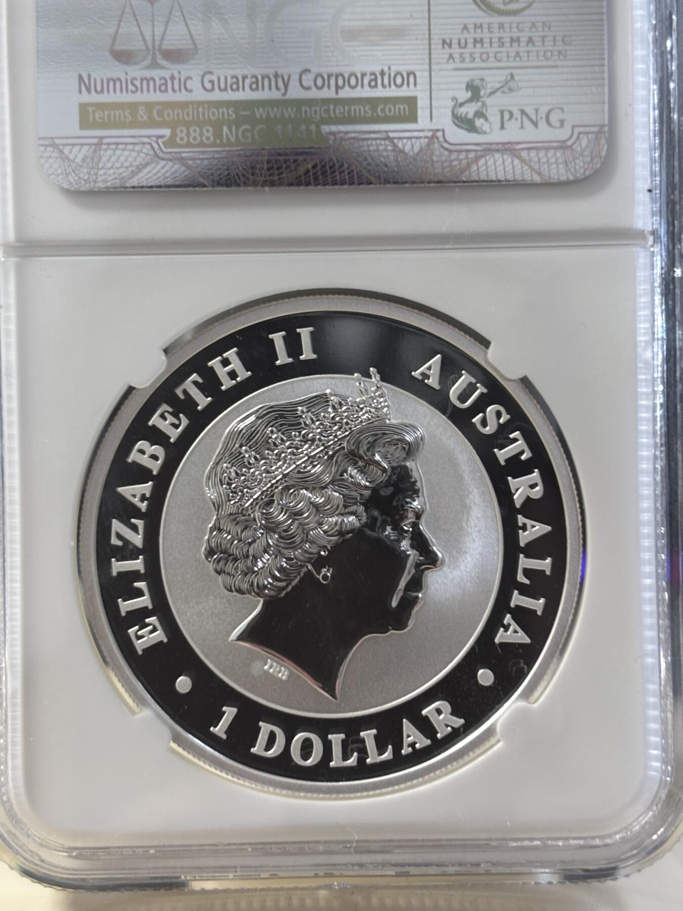 第182期拍卖 澳大利亚2012年考拉镀金银币NGC-MS70,1盎司，999银